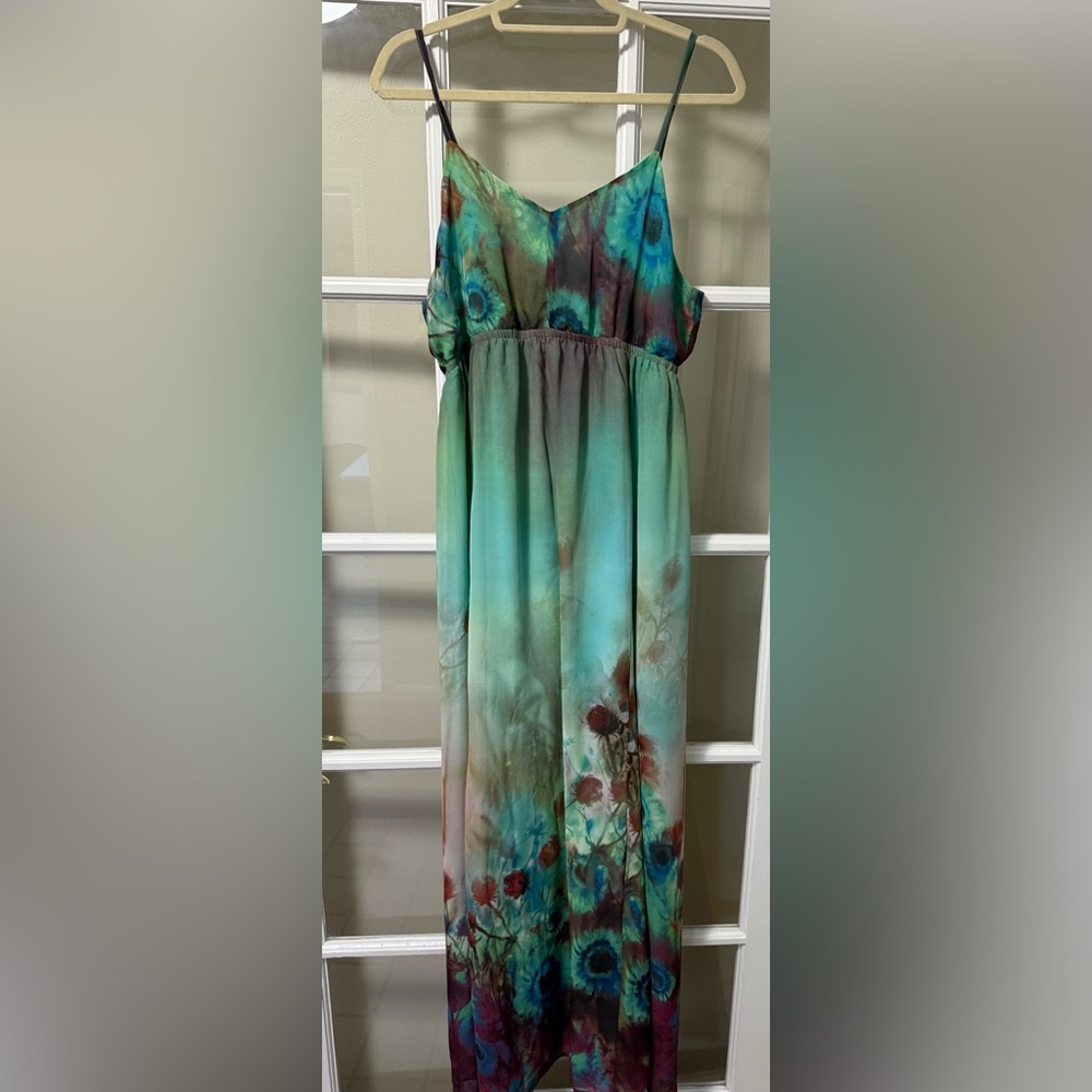 Green Maxi Sundress for Wedding Guest